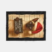 Funny Christmas Cat- Cute Siamese Santa Hat Tee  Fleecedecke (Vorderseite (Horizontal))