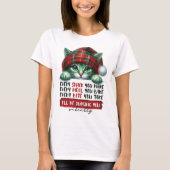 Funny Christmas Cat, die dich leise beurteilt T-Shirt (Vorderseite)