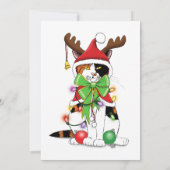 Funny Christmas Cat Einladung (Rückseite)