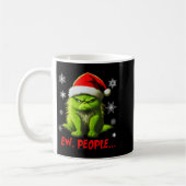 Funny Christmas Cat Ew People Meowy Cat Lovers Men Kaffeetasse (Links)