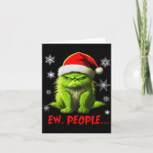 Funny Christmas Cat Ew People Meowy Cat Lovers Men Karte (Vorderseite)