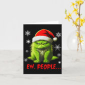 Funny Christmas Cat Ew People Meowy Cat Lovers Men Karte (Gelbe Blume)