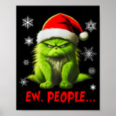 Funny Christmas Cat Ew People Meowy Cat Lovers Men Poster (Vorne)