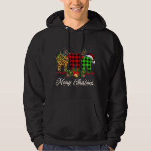 Funny Christmas Cat Hates Santa Grumpy Annoyed Cat Hoodie