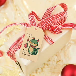Funny Christmas Cat Holiday Party Geschenkanhänger