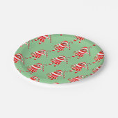 Funny Christmas Cat Holiday Party Pappteller (Schrägansicht)