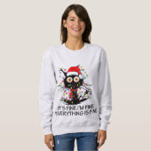 Funny Christmas Cat I'm Fine Women's Sweatshirt (Vorne ganz)