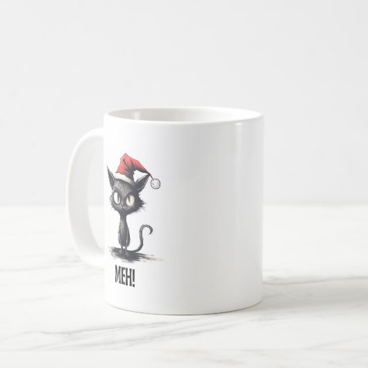 Funny Christmas Cat Kaffeetasse (Vorderseite Links)