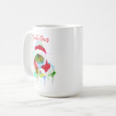 Funny Christmas Cat Kaffeetasse (Vorderseite Links)