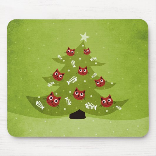 Funny Christmas Cat Lover Mousepad (Vorne)