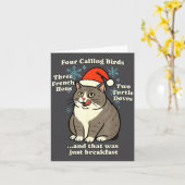 Funny Christmas Cat Meme Caroling Holiday Santa Ha Karte (Gelbe Blume)