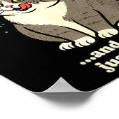 Funny Christmas Cat Meme Caroling Holiday Santa Ha Poster (Ecke)