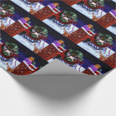 Funny Christmas Cat Mouse Creationarts Geschenkpapier (Ecke)