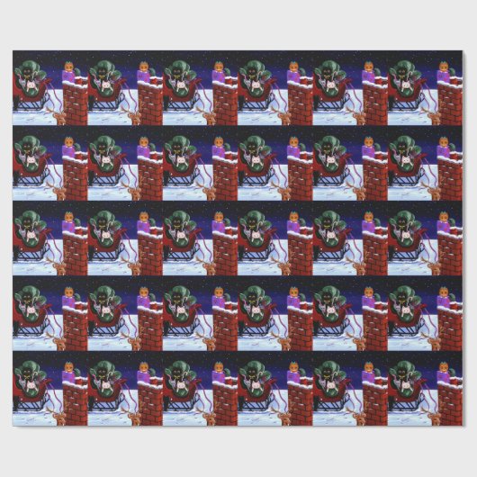 Funny Christmas Cat Mouse Creationarts Geschenkpapier (Flach)