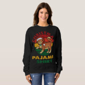 Funny Christmas Cat Pajama Xmas Sweatshirt (Vorne ganz)