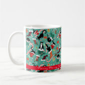 Funny Christmas Cat Raid Strumpf Personalisiert Kaffeetasse (Links)