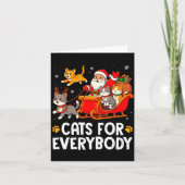 Funny Christmas Cat Santa Xmas Pajamas Cats For Ev Karte (Vorderseite)
