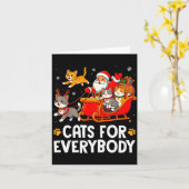 Funny Christmas Cat Santa Xmas Pajamas Cats For Ev Karte (Gelbe Blume)