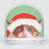 Funny Christmas Cat Schneekugeln (Rückseite)