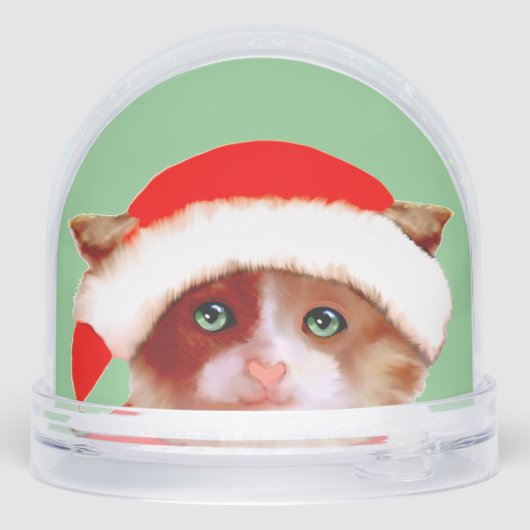 Funny Christmas Cat Schneekugeln (Rückseite)
