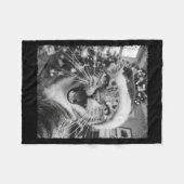 Funny Christmas Cat Selfie Fleecedecke (Vorderseite (Horizontal))