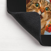 Funny Christmas Cat Selfie With Bigfoot Alien &amp Mousepad (Ecke)