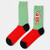 Funny Christmas Cat Socken (Linkes Detail)
