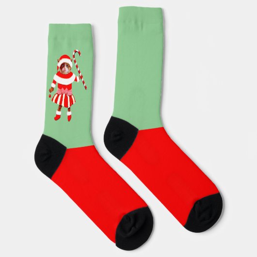 Funny Christmas Cat Socken (Rechts)