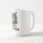 Funny Christmas Cat Sublimierung Kaffeetasse (VorderseiteRechts)