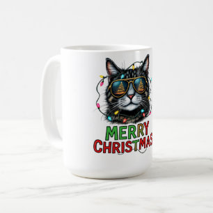 Funny Christmas Cat Sublimierung Kaffeetasse