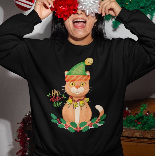 Funny Christmas Cat Sweatshirt