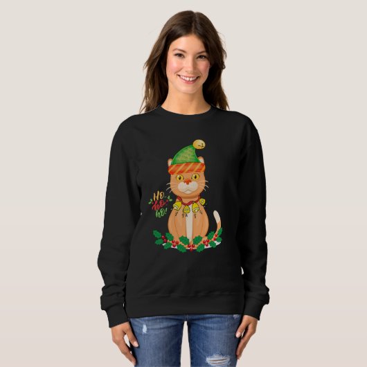 Funny Christmas Cat Sweatshirt (Vorne ganz)