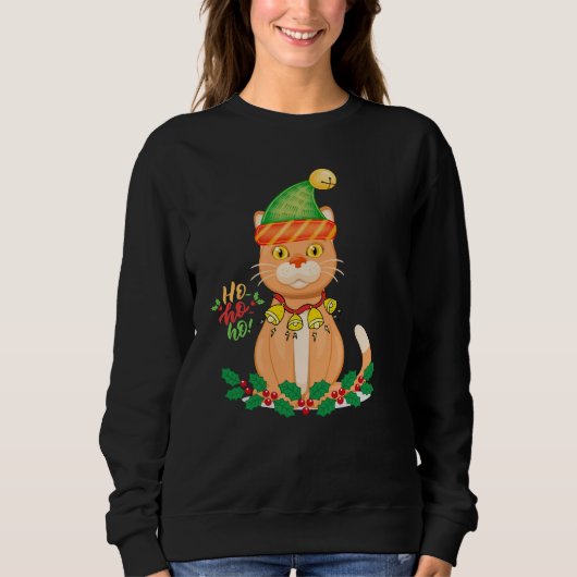 Funny Christmas Cat Sweatshirt (Vorderseite)