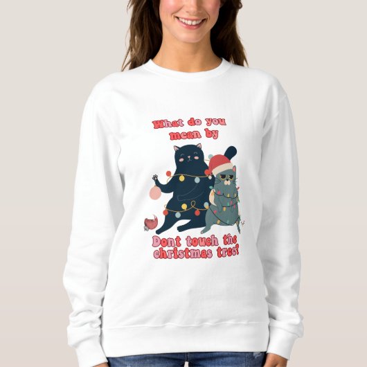 Funny Christmas Cat Sweatshirt (Vorderseite)