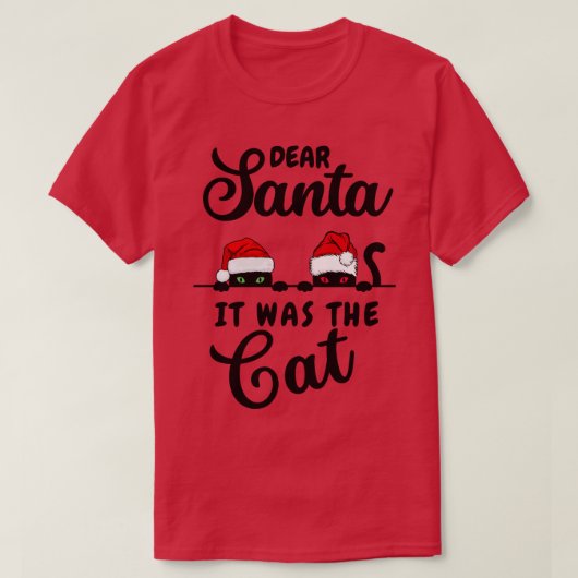 Funny Christmas Cat T-Shirt (Design vorne)