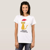 Funny Christmas Cat T-Shirt (Vorne ganz)
