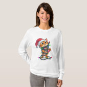 Funny Christmas Cat T-Shirt | Cute Holiday Gift (Vorne ganz)