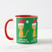 Funny Christmas Cat Tasse (Links)