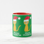 Funny Christmas Cat Tasse (Zentrum)