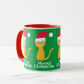 Funny Christmas Cat Tasse (Vorderseite Links)