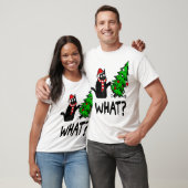 Funny Christmas Cat Tree Design T-Shirt (Unisex)