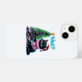 Funny Christmas Cat Was mit Baumsticker Case-Mate iPhone Hülle (Rückseite (Horizontal))