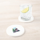 Funny Christmas Cat Was mit Baumsticker Getränkeuntersetzer (Seite)