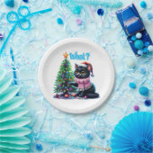 Funny Christmas Cat Was mit Baumsticker Pappteller (Party)