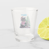 Funny Christmas Cat Was mit Baumsticker Schnapsglas (Rückseite)