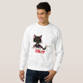 Funny Christmas Cat Was Sweatshirt (Vorne ganz)