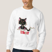 Funny Christmas Cat Was Sweatshirt (Vorderseite)