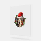 Funny Christmas Catahoula Leopard Dog Acrylschild (Winkel)