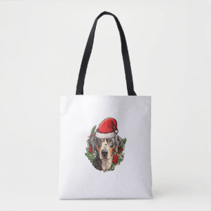 Funny Christmas Catahoula Leopard Dog Tasche