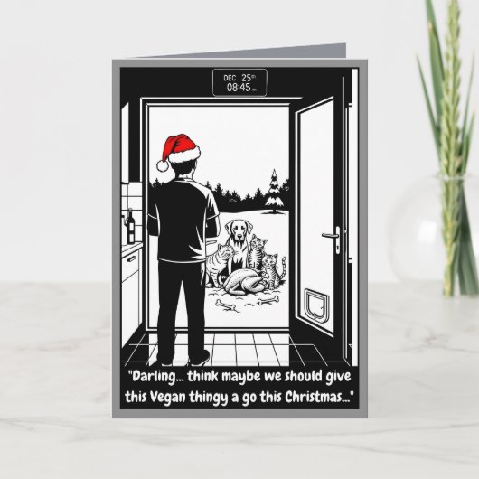 Funny Christmas cats and dogs card Karte (Vorderseite)